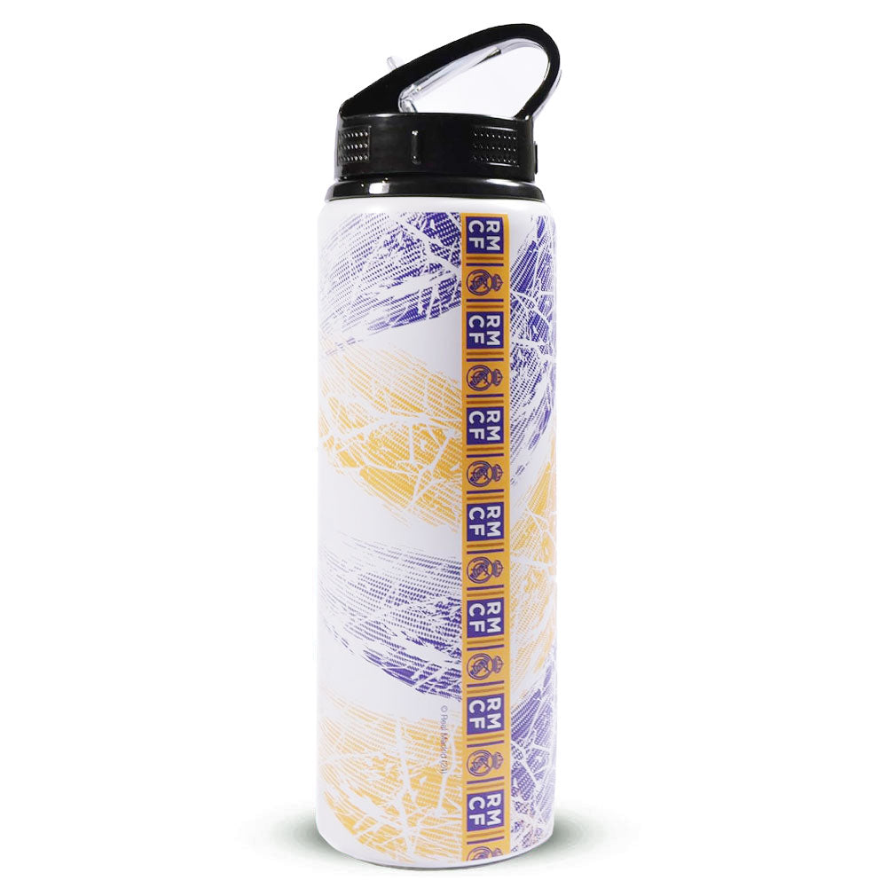 Real Madrid HD Printed Aluminium Drinks Bottle