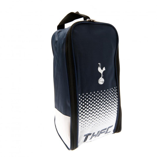 Navy and white Spurs boot bag with a logo on a white background