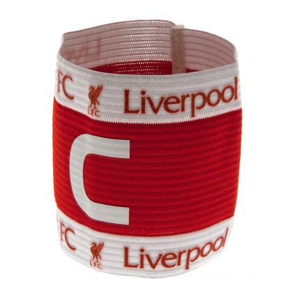 Red and white Liverpool FC captain's armband