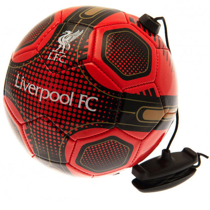 Red and black training football with Liverpool FC branding