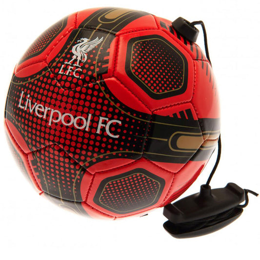 Red and black training football with Liverpool FC branding