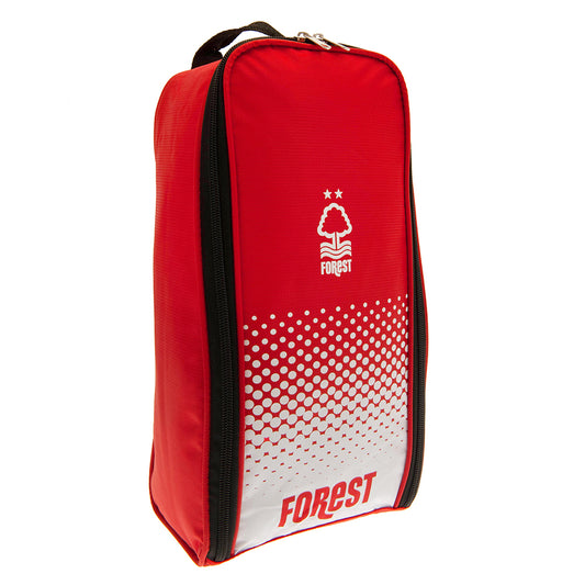 Red and white shoe bag with 'Forest' branding on a white background