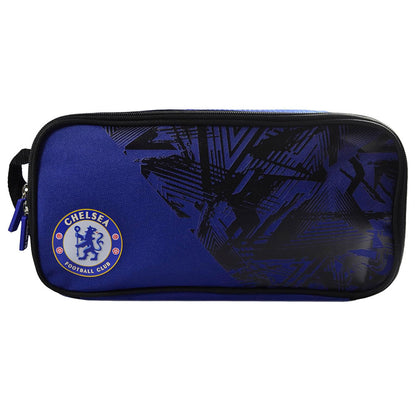 Blue boot bag with Chelsea Football Club logo on a white background
